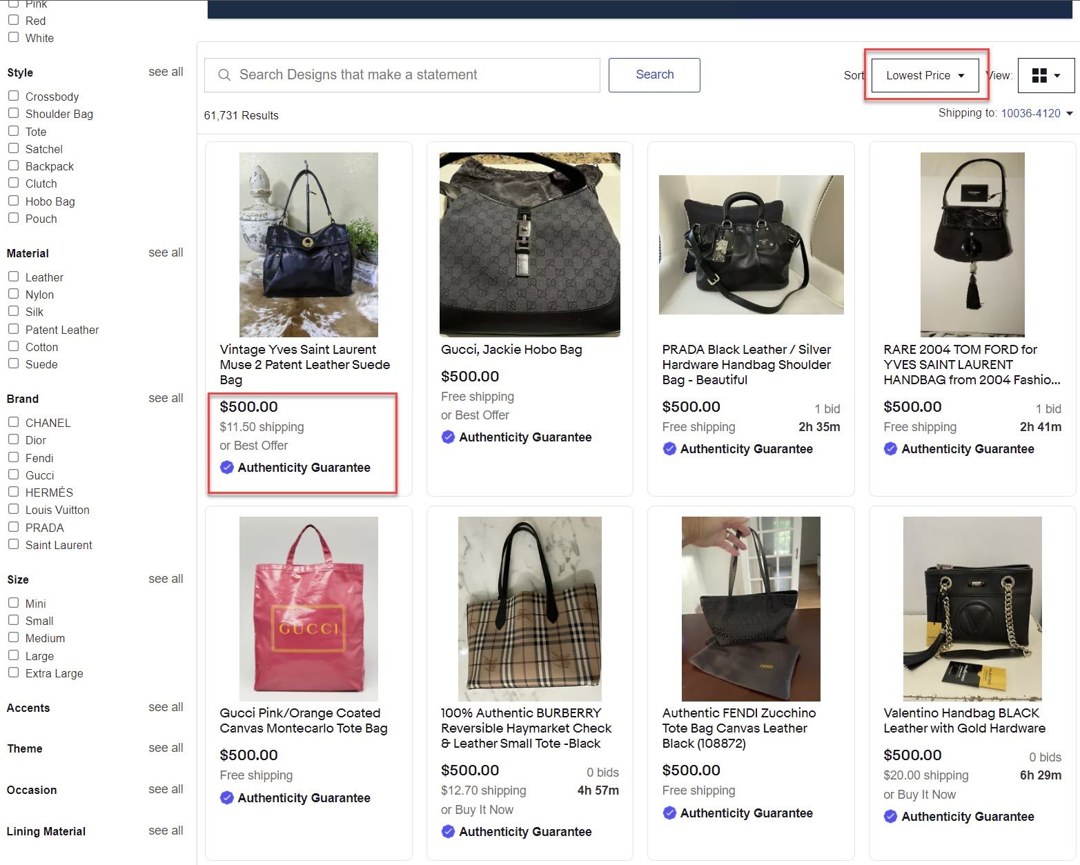 . Authenticity Guarantee for Handbags —