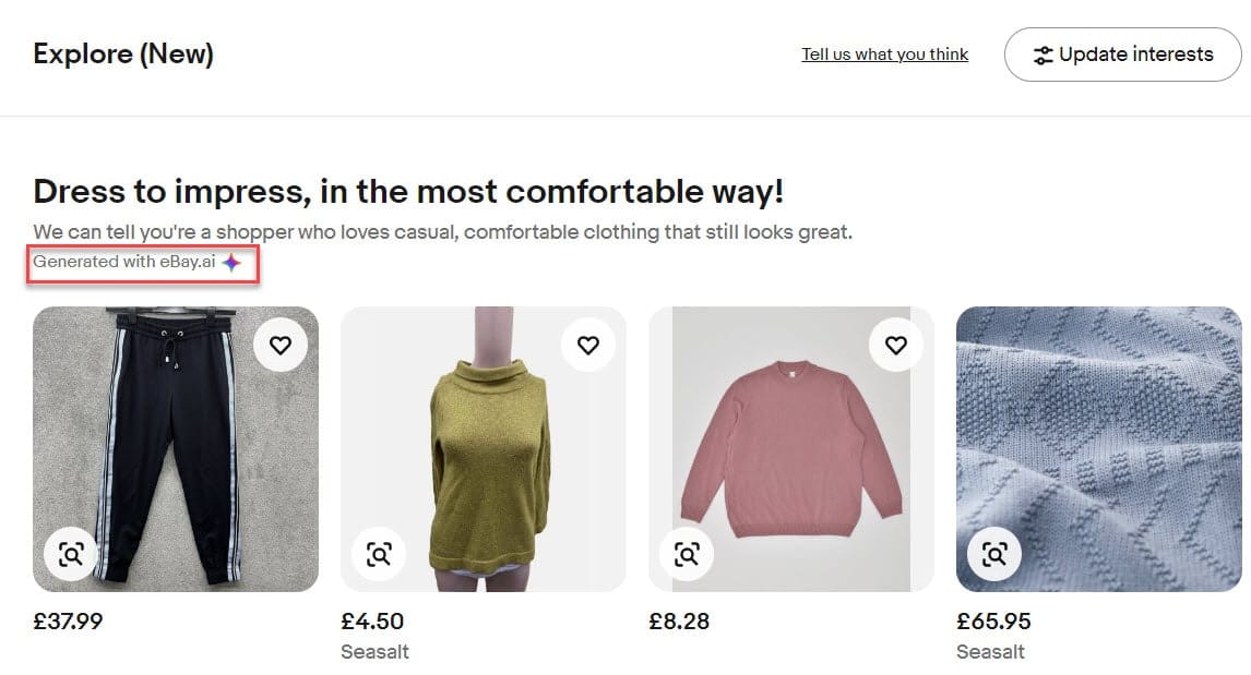 eBay Explore Brings AI Discoverability To Fashion Shopping