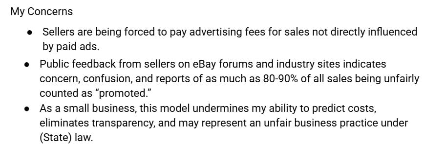 A Seller’s Guide To Speaking Up: How To Report eBay’s New Ad Policies To The FTC & State AGs
