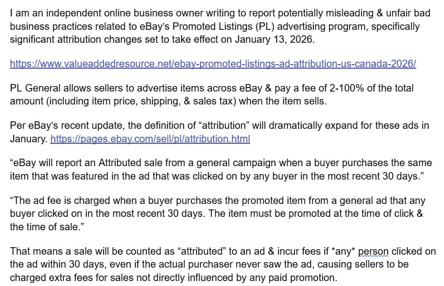 A Seller’s Guide To Speaking Up: How To Report eBay’s New Ad Policies To The FTC & State AGs