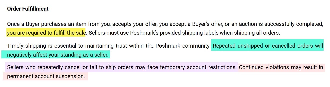 Poshmark Stealth Cancellation Policy Change Leads To Seller Restrictions Without Warning