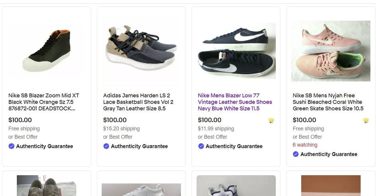 eBay Drops Minimum For Sneaker Authentication To $100 Again?