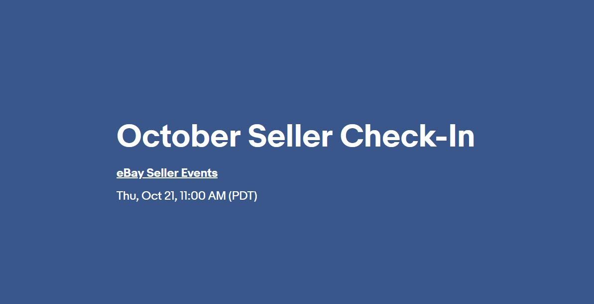 eBay Announces Next Seller Check In October 21st